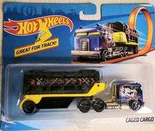 Hot Wheels *CagedCargo* yellow & black (Beware on Side of Truck) Nice Artwork