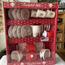 Vintage Campbells Soup Kids Childs Plastic Dish Set. 1992 Chilton Toys sealed