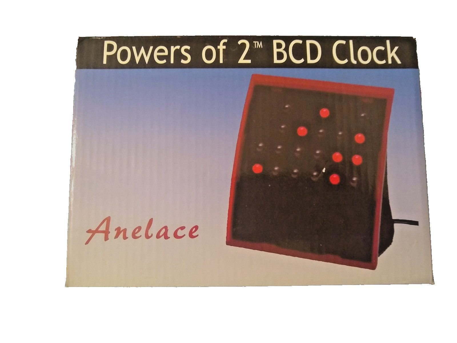 Anelace Powers of 2 BCD Clock Classic Red Binary Numbers Tested Working