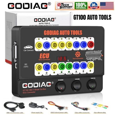 GODIAG Auto Tool GT100 E-CU Connector OBD2 Break Out Box OBDII Protocol Detector