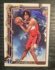 Tre Johnson III Rookie RC 2025-26 Topps Holiday #H166 Washington Wizards