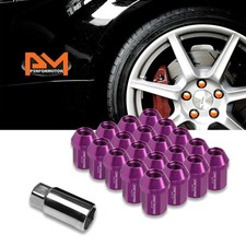 M12x1.25 Purple Jdm Closed End Acorn Hex Wheel Lug Nutsextension 25mmx35mm 20pc