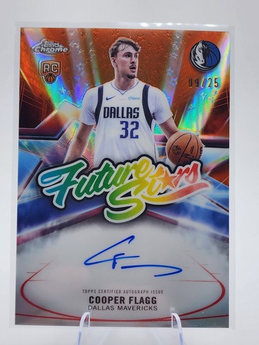 Cooper Flagg [Refractor Orange] #FS-CF 2025 Topps Chrome Future Stars Autograph card