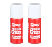 Mace Brand Pepper Gun Model 2 Pack OC (28g) Refill Cartridges #80421