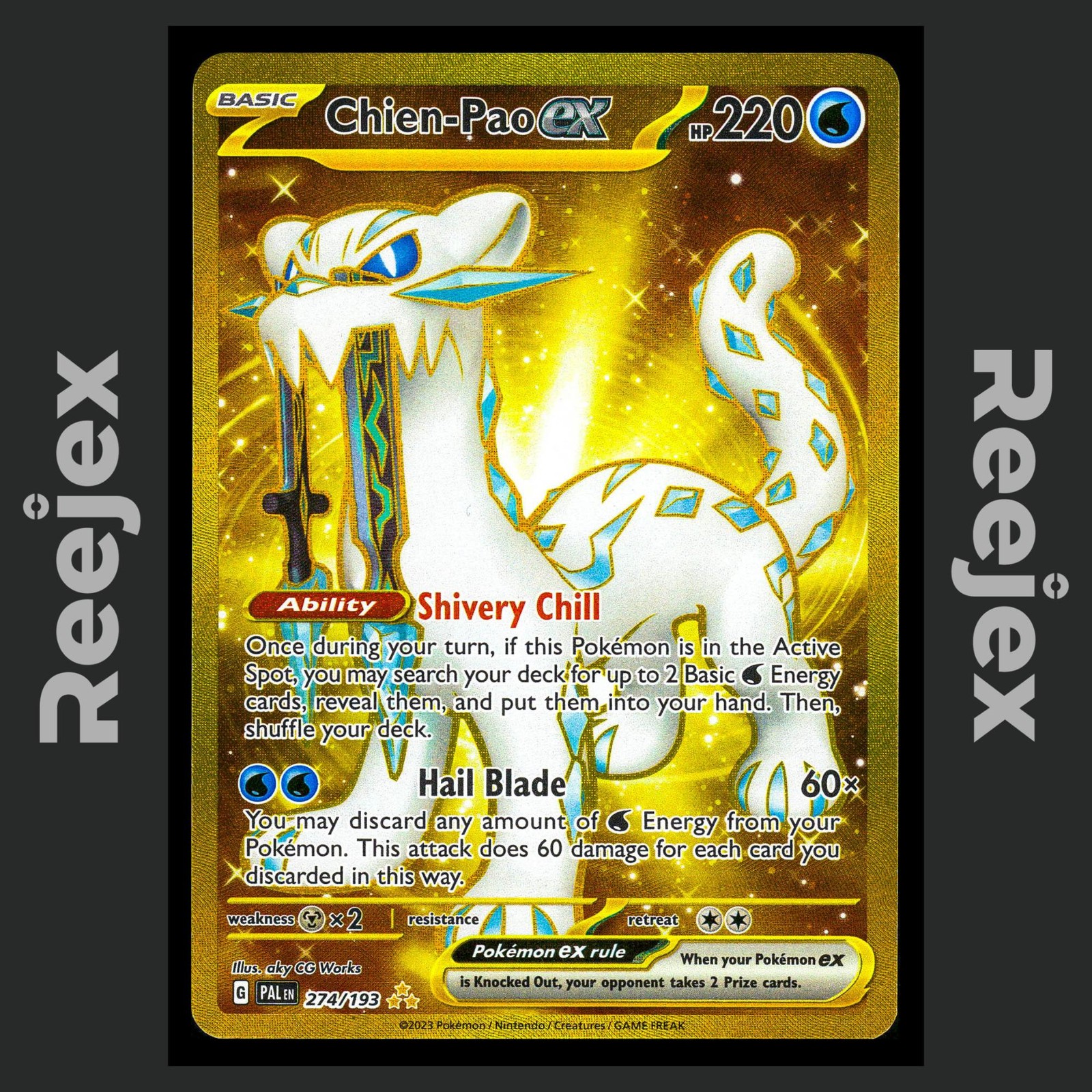 Chien-Pao ex - 274/193 - Secret Rare - Paldea Evolved - Pokemon Card - NM/M