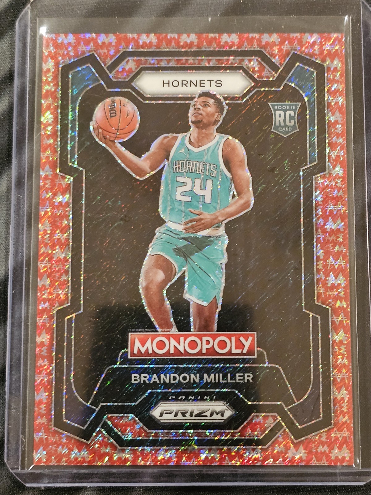 23-24 Panini Prizm Monopoly Brandon Miller Rookie Millionaire Red Shimmer /100