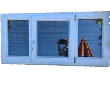 3teil. Holz Fenster 2festverglast, 1Drehkipp, 152,5x75 Isovergl. aus Dachgaube