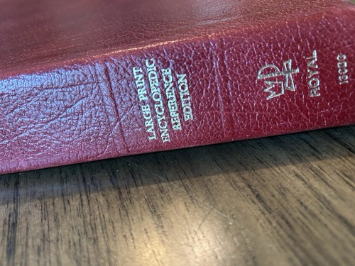 Holy Bible Encyclopedic Reference Edition KJV Red Letter Genuine Leather 1971 - Picture 11 of 14