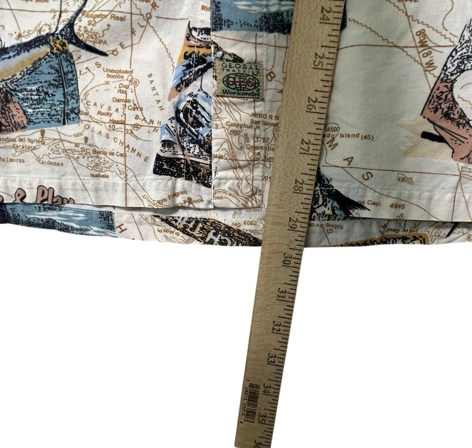Global Tracking GPS Mens Shirt Deep Sea Fishing Pattern Size Large Florida Shirt - Image 4 of 4