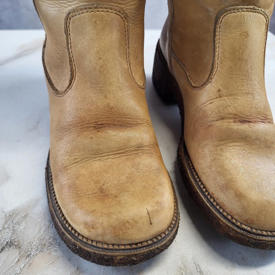 Unbranded Campus Knee High Boots Crepe Sole Size 8 Women's Tan - Image 4 of 4