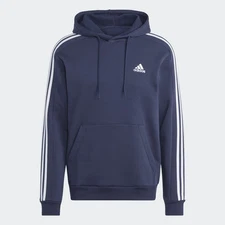 adidas men Essentials Fleece 3-Stripes Hoodie