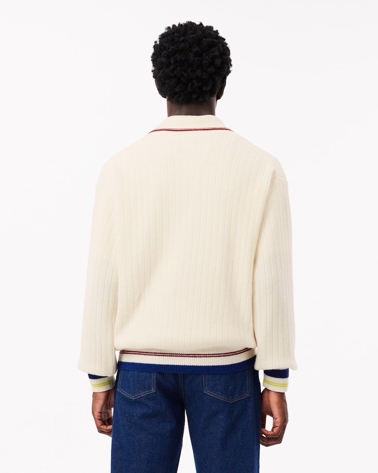 Lacoste Retro Tennis Wool Polo Lapland Sweater  Size XL thumbnail 7