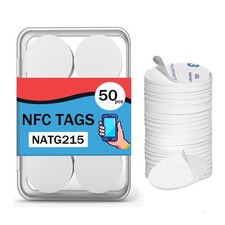 50pcs NFC 215 Tags Stickers, Blank Rewritable NTAG215, Game Character Cards w...