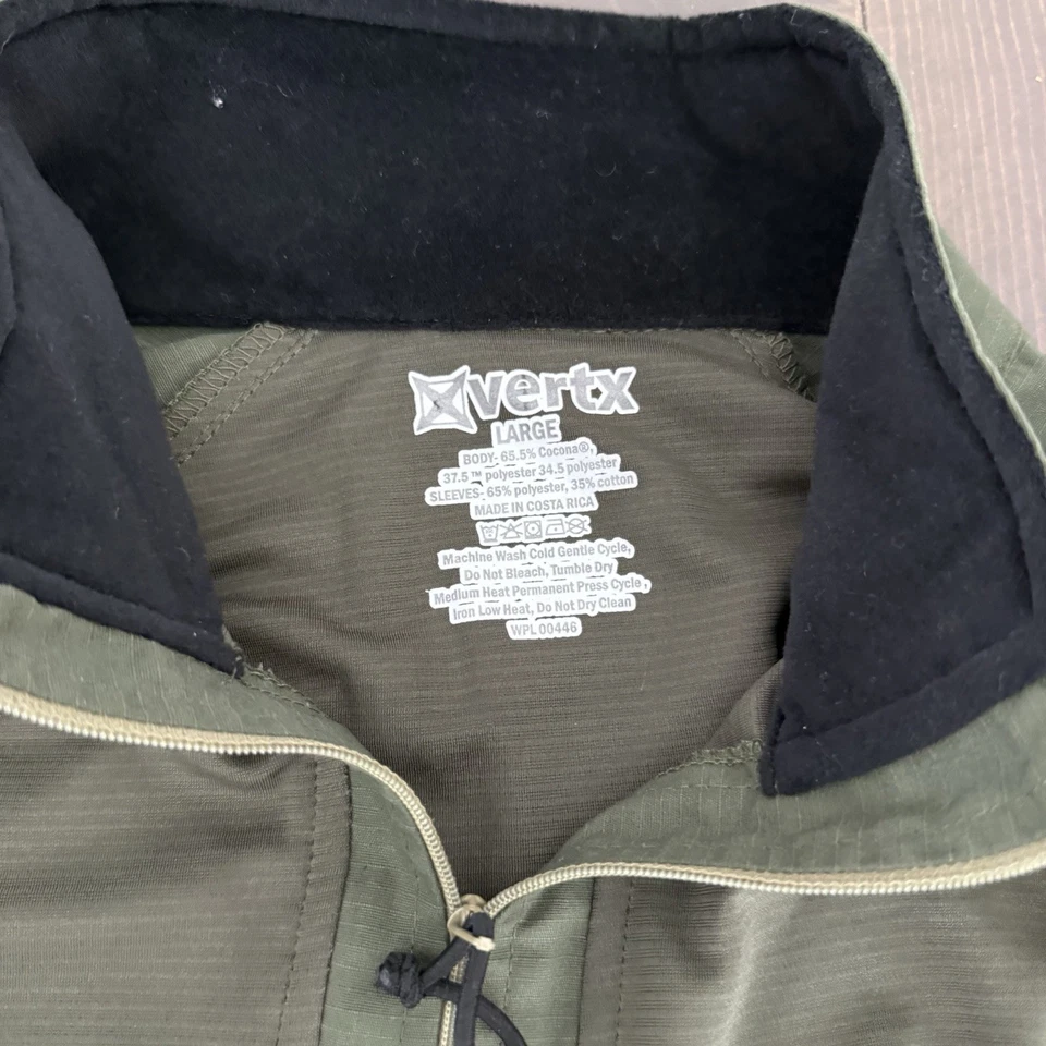 Camisa de Combate Vertx Recon OD Verde Táctica Ripstop 1/4 Cremallera Manga Larga/Para Hombres L Foto 3 de 3