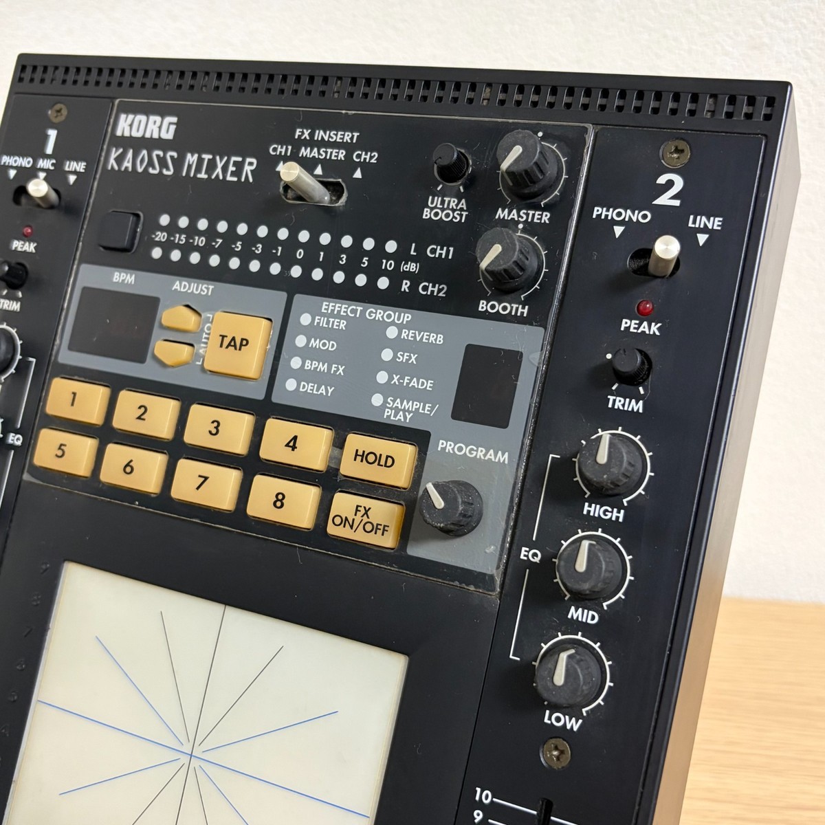 Korg KAOSS MIXER KM-2 2-Channel DJ Mixer Touch Pad FX Sampler w/AC