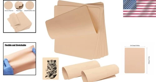 Durable 10-Piece Tattoo Practice Skin Set - Double-Sided for Advanced Techniques image 3