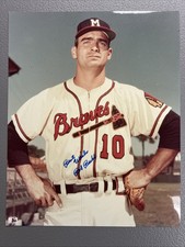 BOB BUHL Signed 8x10 Photo Milwaukee Braves