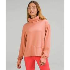 Lululemon Ready to Rulu Pullover High Funnel Neck Pink Savannah Sz 12