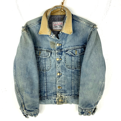 Vintage 1970s Lee Storm Rider Denim Jean Jacket Small Blue