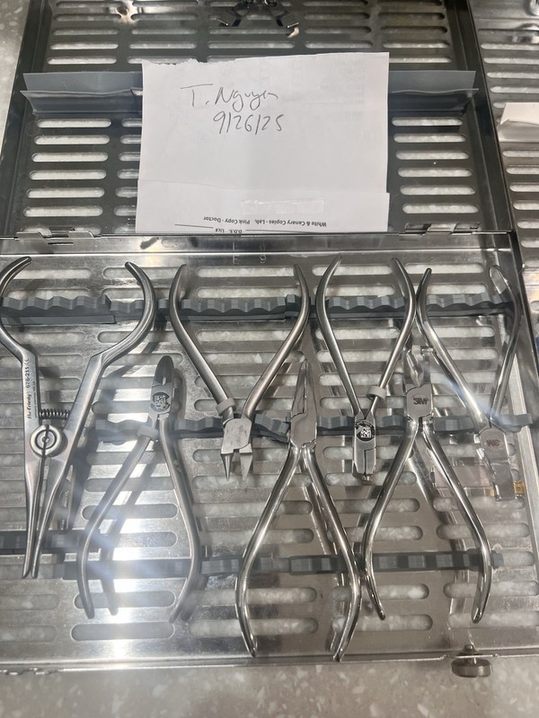 1 Full Orthodontic  Cassette with Instruments Hu Friedy 3M