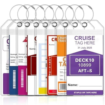 #ad #ad Cruise Luggage Tag Holder 8 PCS Wide For Princess NCL Carnival MSC etc $11.39