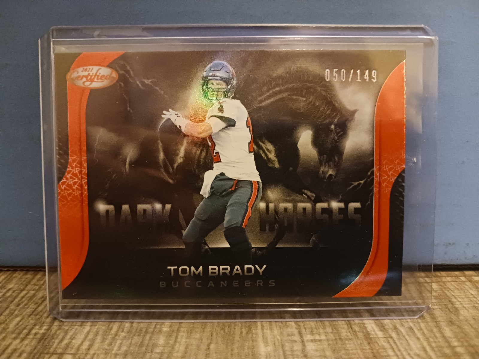 2021 Certified Dark Horses Mirror Orange 50/149 Tom Brady #DH-1