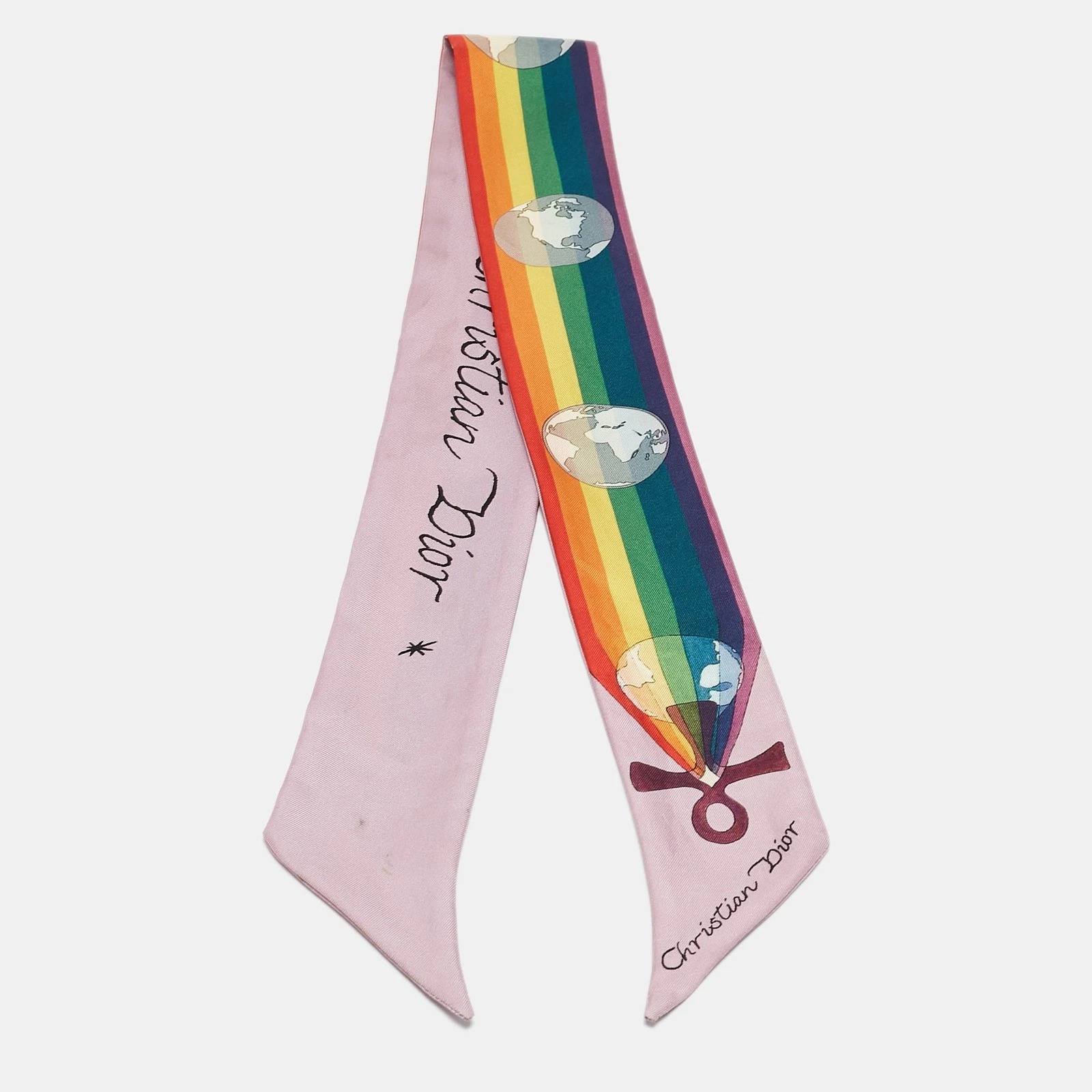 Foulard Mitzah Jugement en soie imprimé multicolore Dior