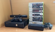 Xbox 360 Slim 250GB Console, Controllers, Leads, Connect, Games,