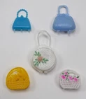 Vintage Barbie Clone Plastic Handbag Purse Lot Of 5