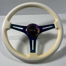 Used White Nrg Steering Wheel Yellowing With Small Hair Lines See Pics