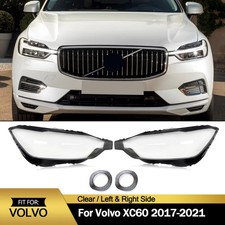 Left Right Headlight Lens Covers Pair For 2017-2021 Volvo Xc60 Clear Lens New