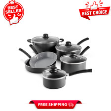 Tramontina Primaware 10-Piece Ceramic Nonstick Cookware Set Aluminum Pots & Pans