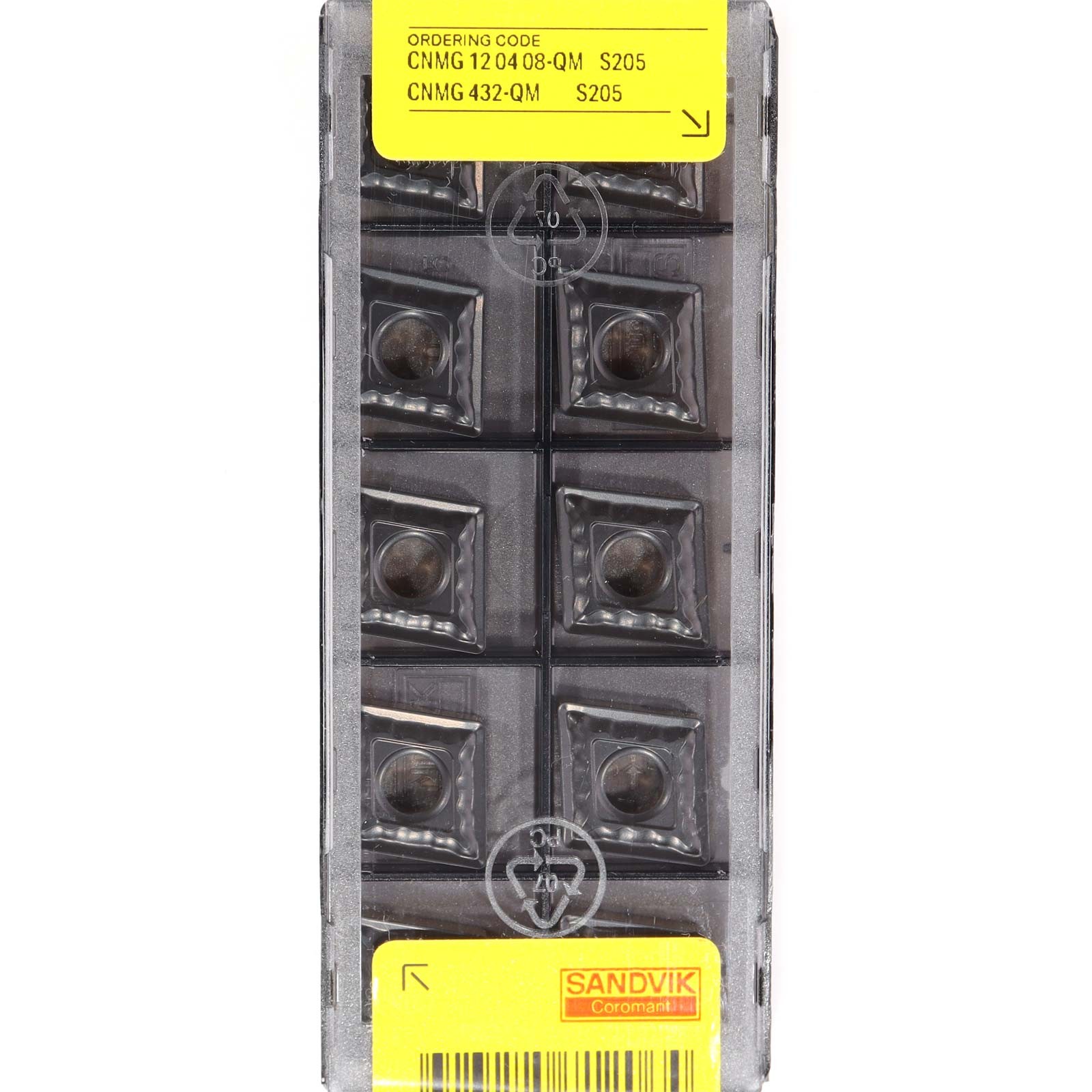 10 SANDVIK CNMG 120408-QM - Grade S205 CNC Lathe Coated Carbide Turning Inserts