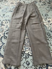 Vintage Liz Claiborne Women's Slacks Gray Dress Pants Size 10 Union Made Linen