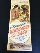 RENEGADES OF THE SAGE  original CHARLES STARRETT classic - U.S INSERT-WESTERN