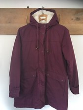 Quba & Co Sailing Ladies Soft Shell Maroon Rain Hooded Jacket Coat Size 12