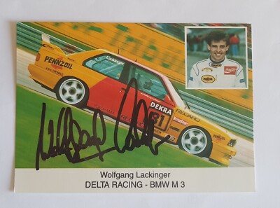 Autogramm Karte Wolfgang Lackinger Delta Racing BMW M3, DTM 1993, Start 31