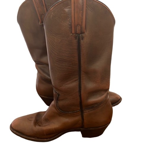 Frye 2341 Tan Brown Leather Cowboy Boots Western Vintage US Men’s 9 D - Picture 6 of 8