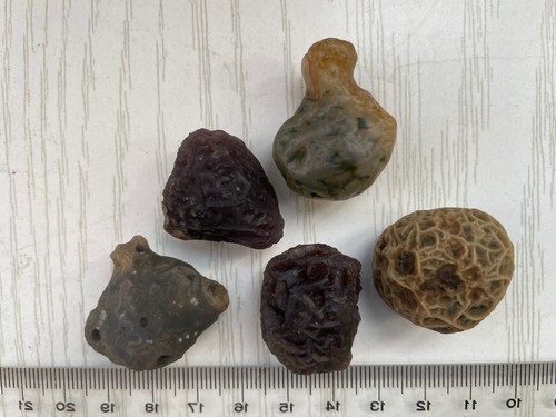 5 pieces Natural GoBi agate veins agate stone collection - Picture 6 of 10