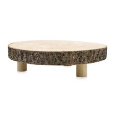 Pflanzen Teller Baum Scheibe mit 3 Füßen - 30 cm - Holz Blumen Hocker Tisch Deko