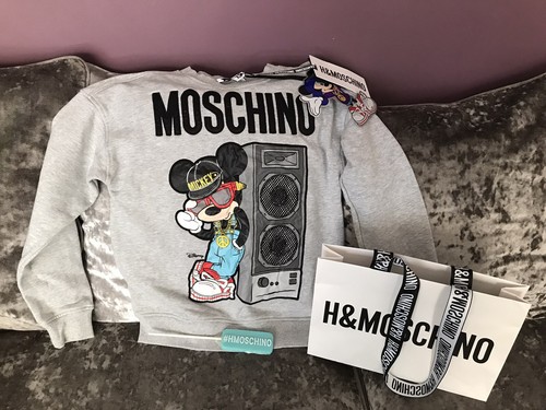 HM Moschino Sweatshirt Men's XS Boys M 