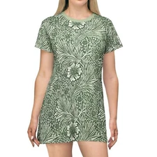 William Morris Marigold T-Shirt Dress Floral Pattern Ornament Fine Art Nouveau