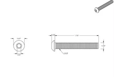 1/4-20 Button Head Cap Screws Stainless Steel Allen Bolts All Lengths Quantities
