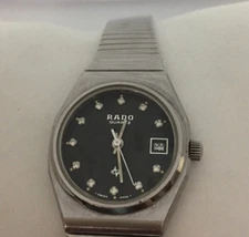 ORIGINAL VINTAGE LADIES RADO WATCH STAINLESS STEEL QUARTZ