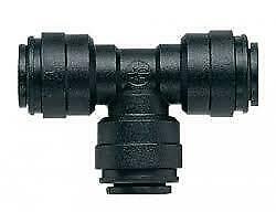 10x Wohnmobil 12 mm gleiches T-Stück John Guest Steckanschluss Wasseranschluss - Schwarz