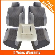 Front Bottom Top Cloth Seat Cover Foam Pad For 1994-1997 Dodge Ram 1500 2500