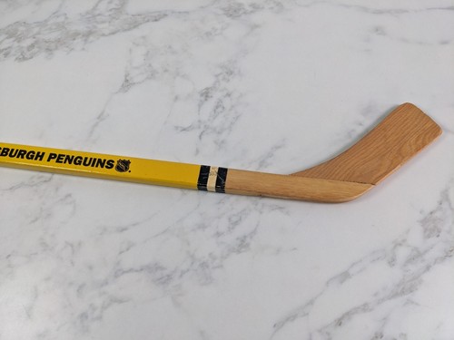 Vintage Pittsburgh Penguins NHL Mini Ice Hockey Stick 50cm Wood Decorative - Picture 3 of 6