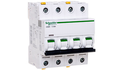 Schneider Leitungsschutzschalter 4P C 25A 10kA AC iC60H-C25-4 A9F07425