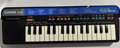 Casio SA-8 Mini Keyboard 32 Keys 25 Tones Drum Lo-Fi MADE KOREA Works Bad Sound?