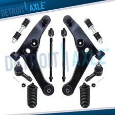 FWD Front Lower Control Arm Inner Outer Tie Rods for 2002-2007 Mitsubishi Lancer